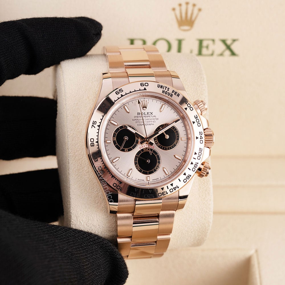Rolex Daytona, 18K Rose Gold, Sundust Index Dial, 40 mm