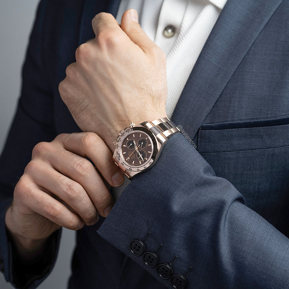 Rolex Daytona, 18K Rose Gold, Chocolate Dial, Oyster Bracelet, 40 mm