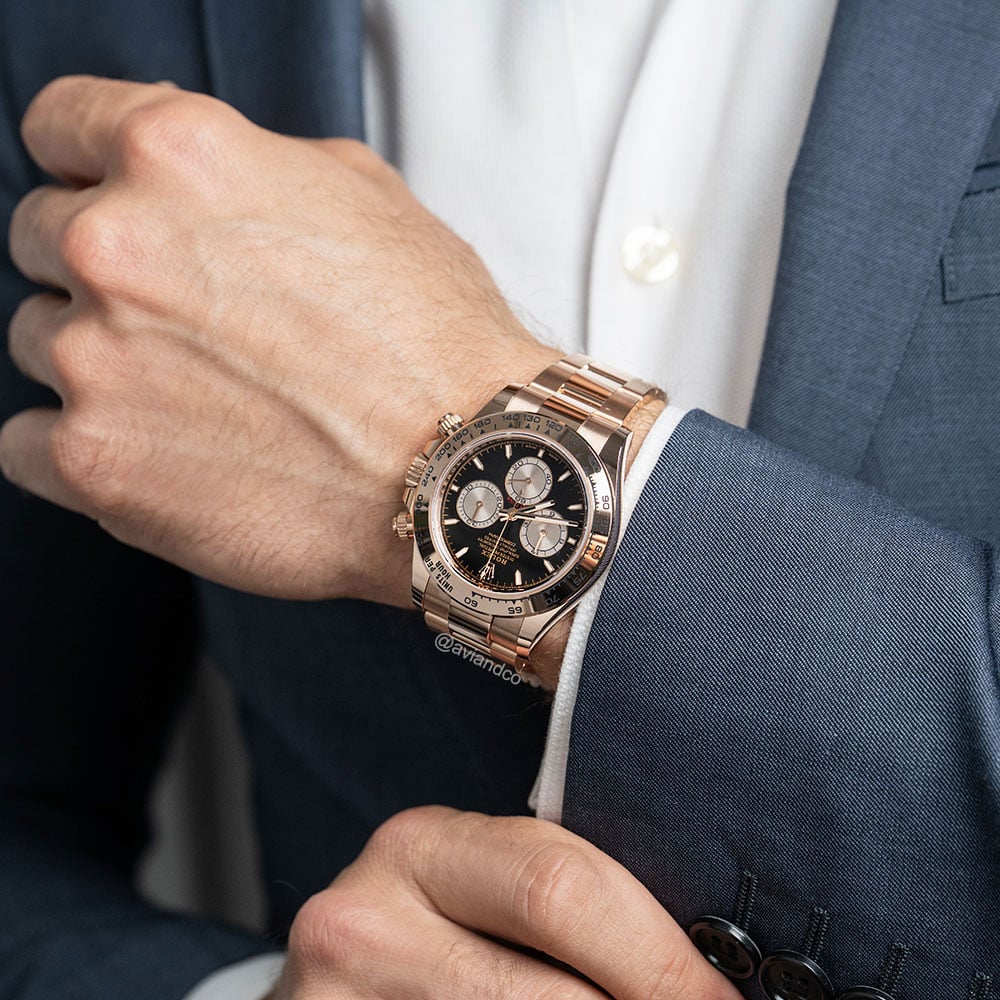 Rolex Daytona, 18K Rose Gold, Black Diamond Dial, 40 mm