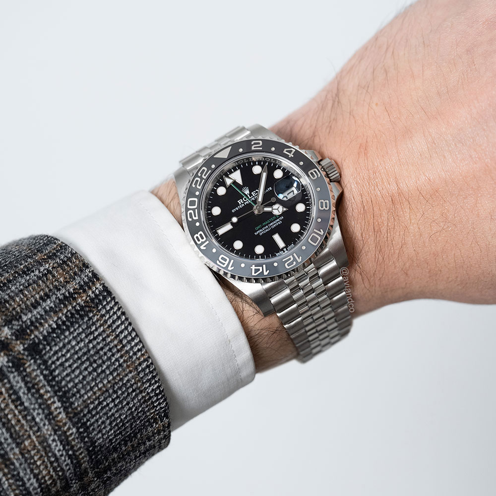 Rolex GMT-Master II “Bruce Wayne,” Stainless Steel, Black Dial, 40 mm