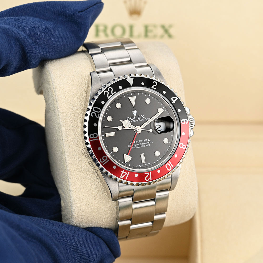 Rolex GMT-Master II “Coke” Edition, Stainless Steel, Black Index Dial, 40 mm