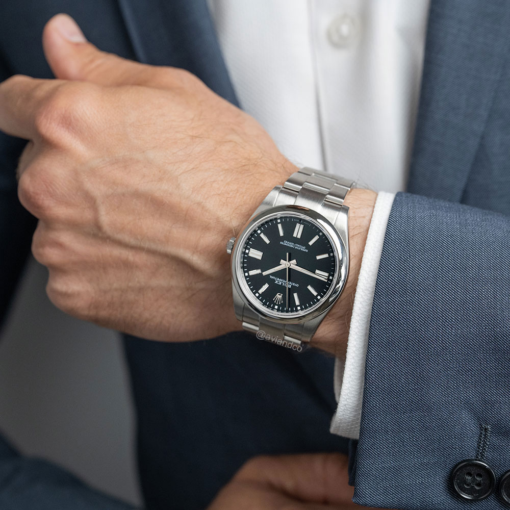 Rolex Oyster Perpetual 41, Stainless Steel, Black Index Dial