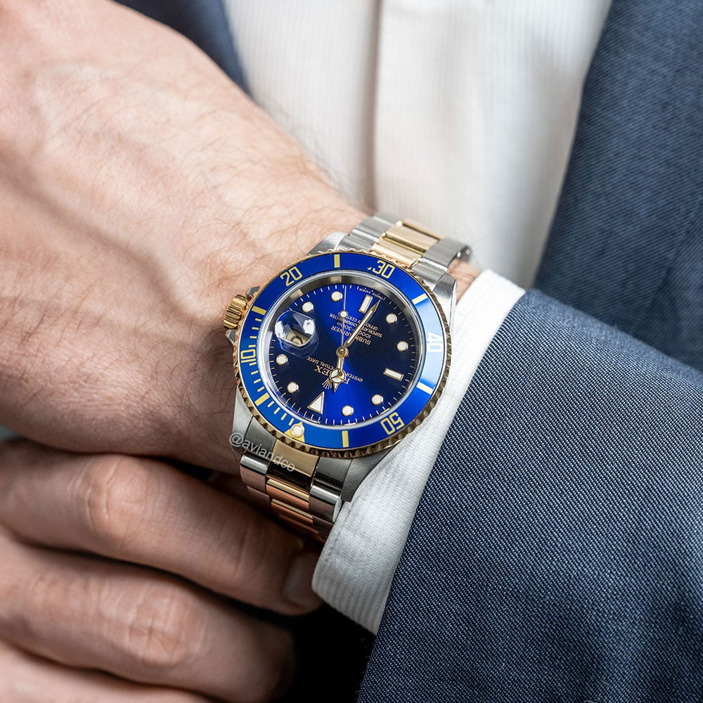 Rolex Submariner, Stainless Steel & 18K Yellow Gold, Blue Index Dial, 40 mm