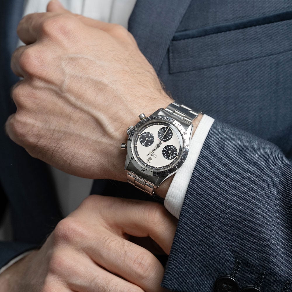 Rolex Daytona Vintage &ldquo;Paul Newman,&rdquo; Stainless Steel, Exotic White Dial, 37 mm
