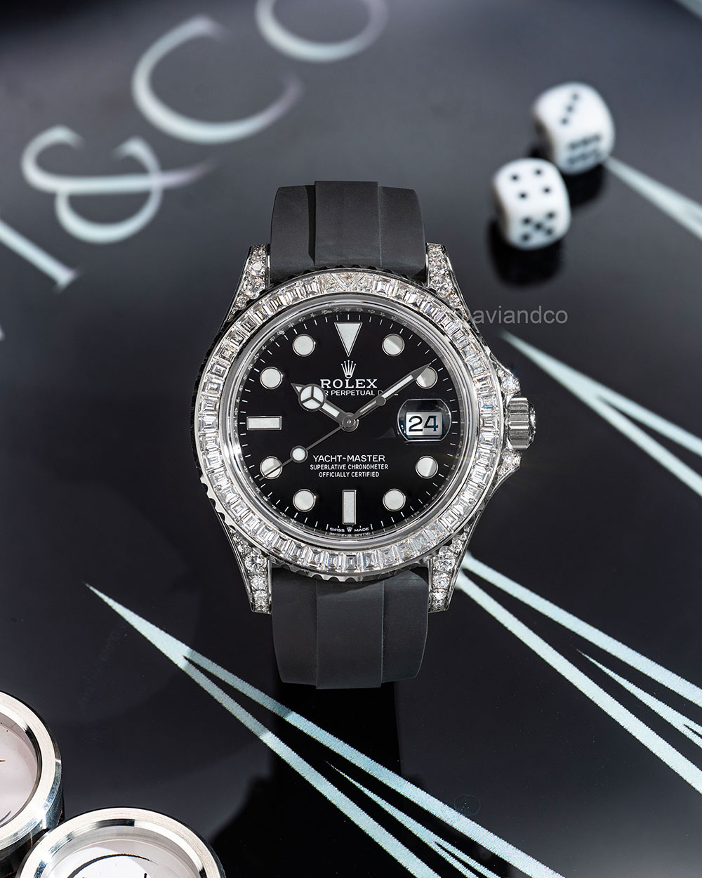 Rolex Yacht-Master, 18K White Gold, Diamond Bezel