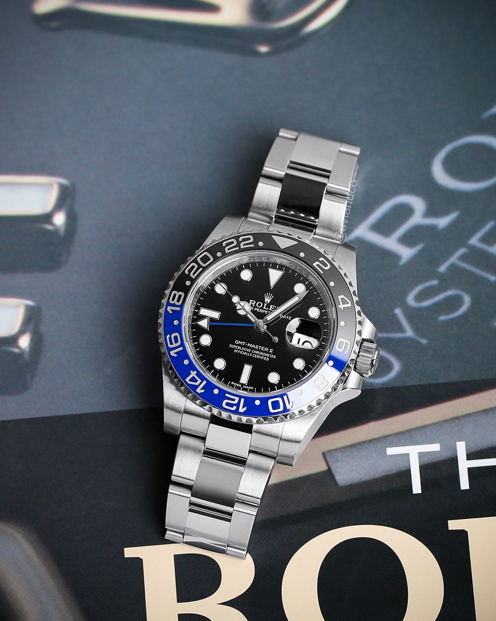 Rolex GMT-Master II “Batman” Edition, Stainless Steel, Black Dial, Oyster Bracelet