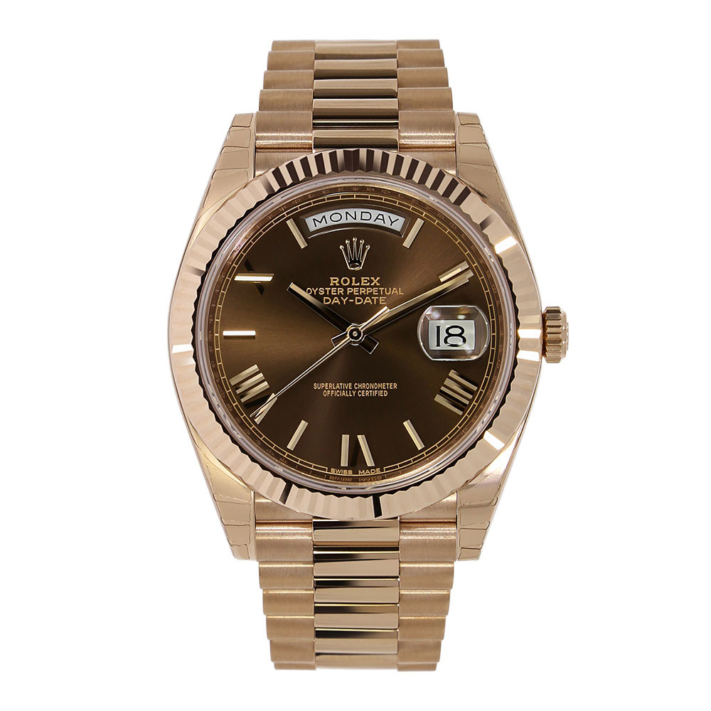 Rolex day date president rose sale gold