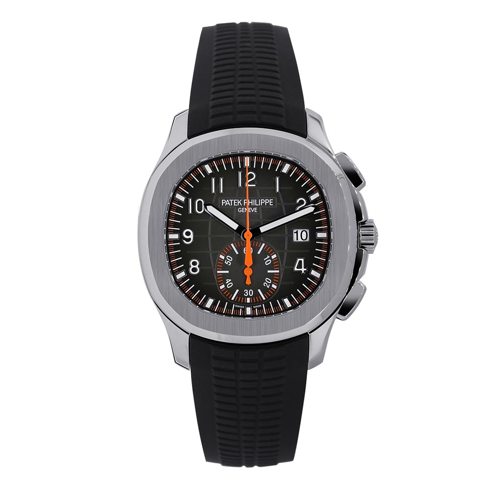 Shop Patek Philippe Aquanaut 5968A 001 Steel Black Arabic Dial 42 mm