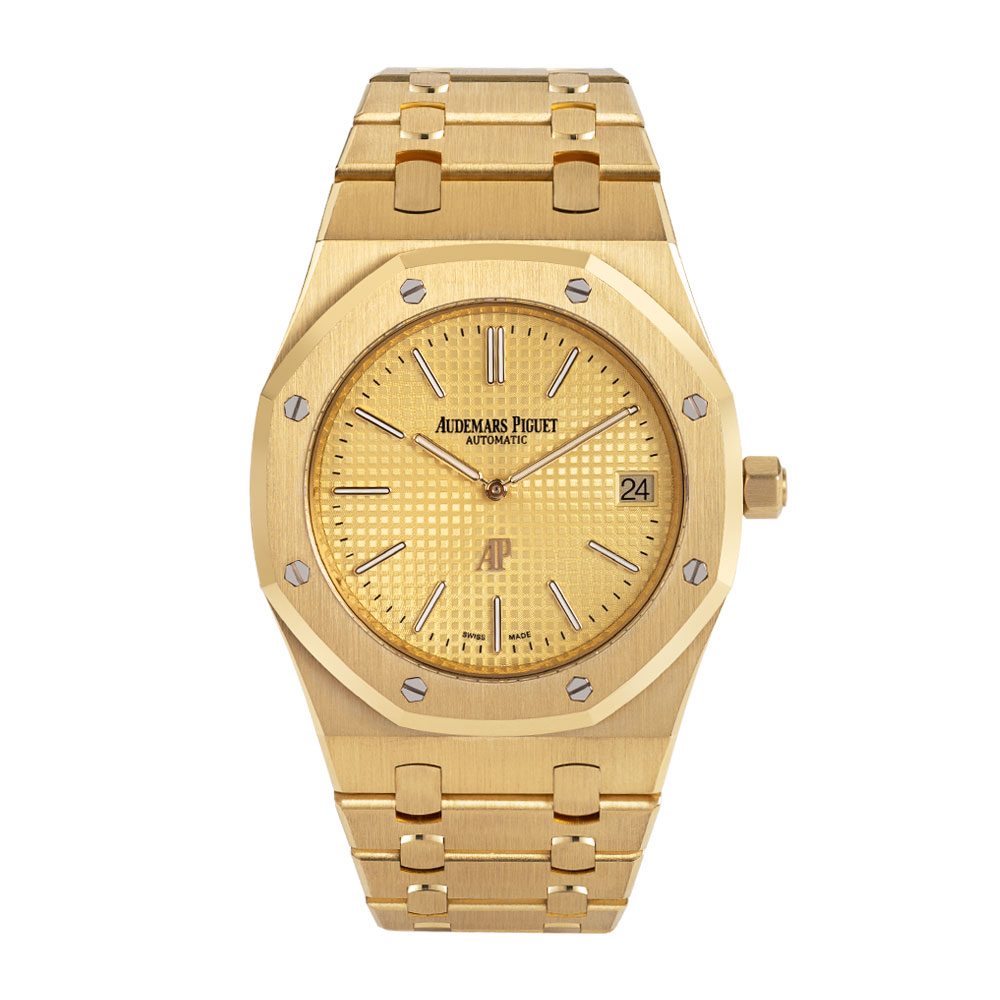 Audemars Piguet Royal Oak 15202BA.OO.1240BA.02 Gold Dial 39mm 18K Yellow Gold Watch