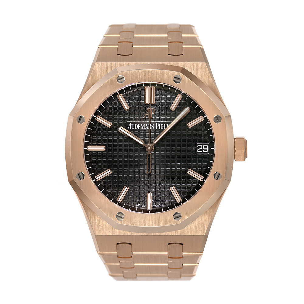 Audemars Piguet Royal Oak 15500OR 18K Rose Gold Black Index Dial