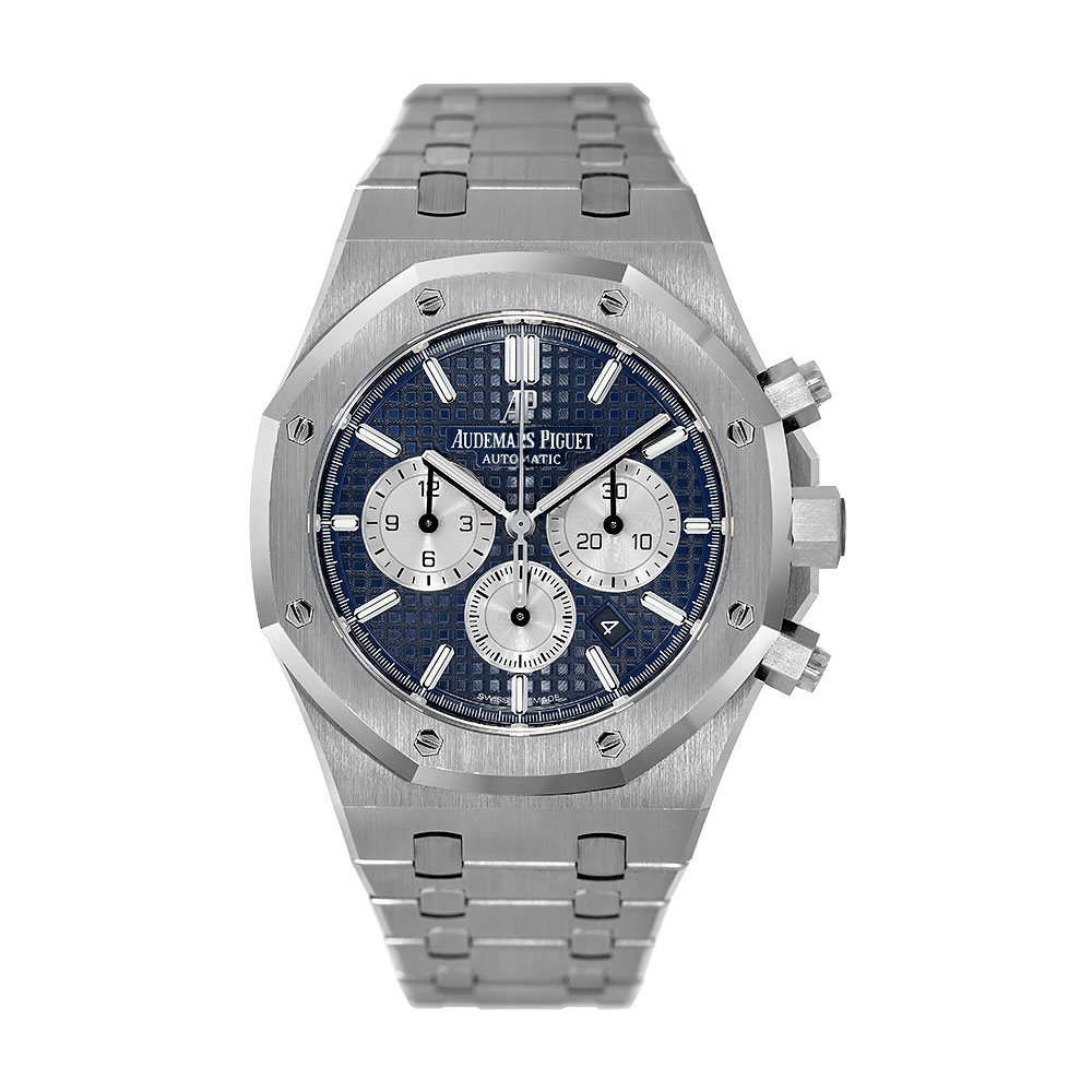 Ap royal oak chronograph blue dial store