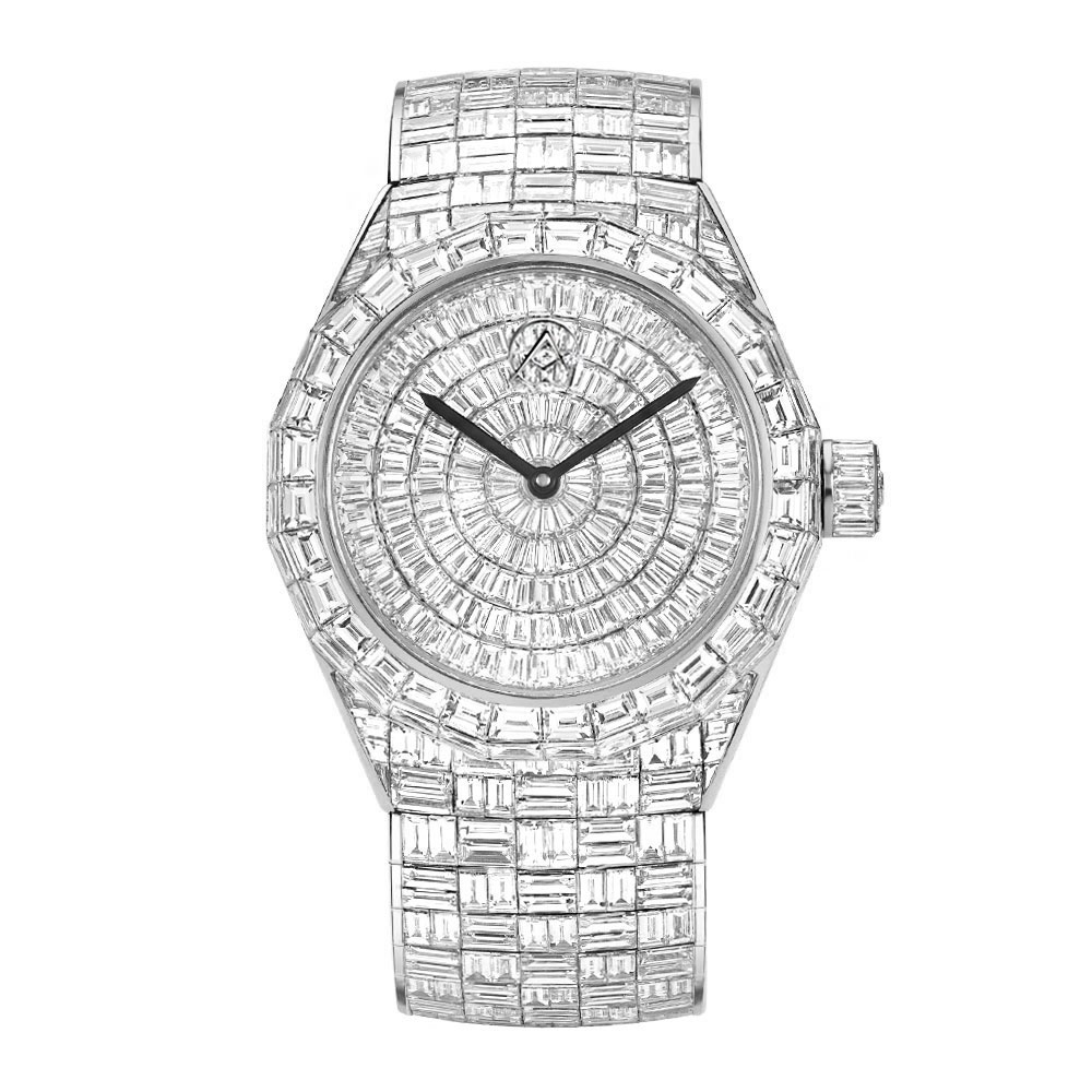 Avi Co. Limited Edition 18K White Gold 88.87CT 40 mm