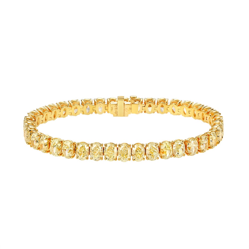 Avi & Co. Fancy Yellow Oval Cut Line Bracelet