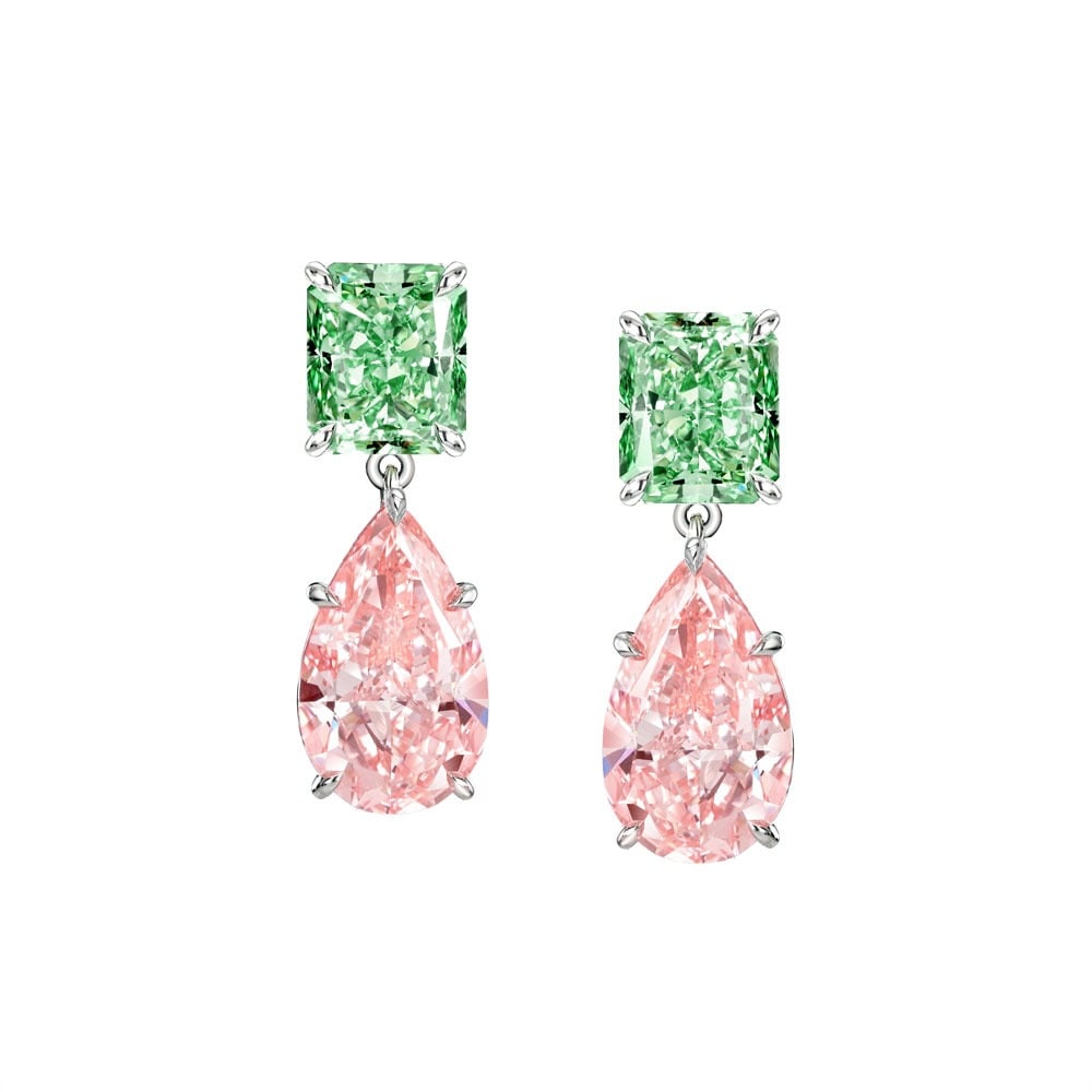 Avi & Co. Fancy Pink Drop Earrings