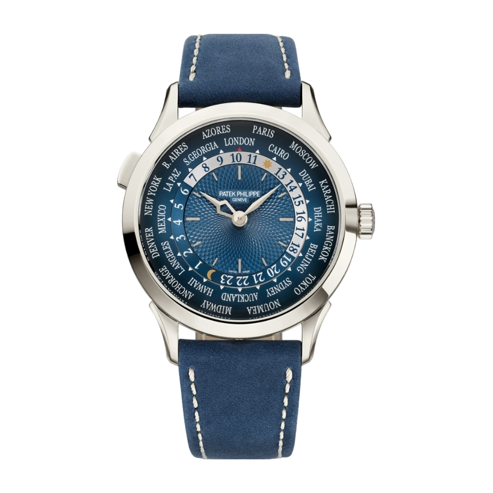 Patek Philippe Complications 5230P 001 World Time Platinum Blue Dial 38 mm