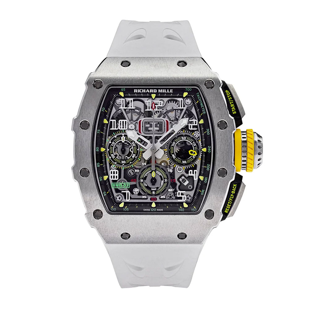 Shop Richard Mille RM 11 03 Titanium Automatic Flyback Chronograph 50 mm