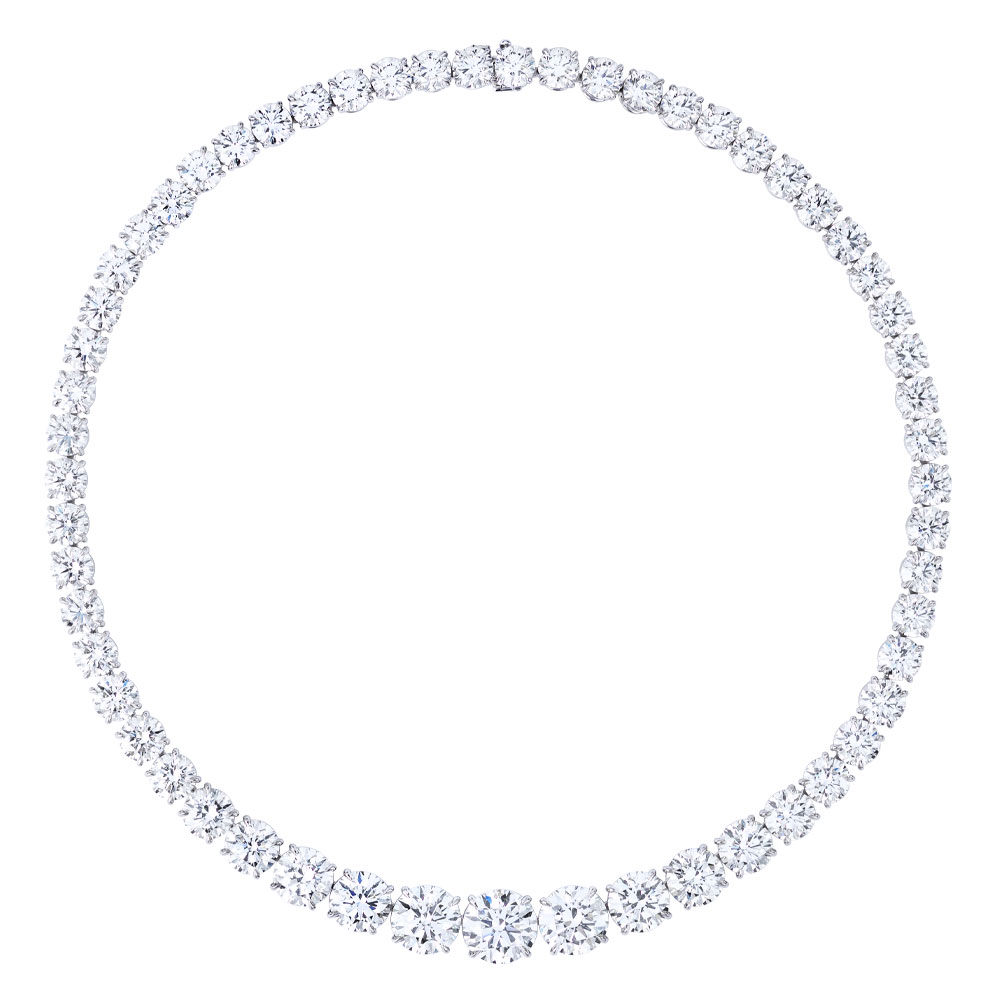 Avi & Co. Graduated Round Diamond Necklace