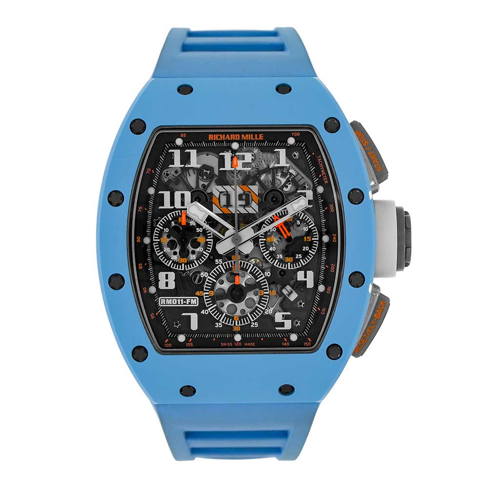 Richard Mille RM 011 Felipe Massa, Chronograph, Baby Blue Ceramic, Ske