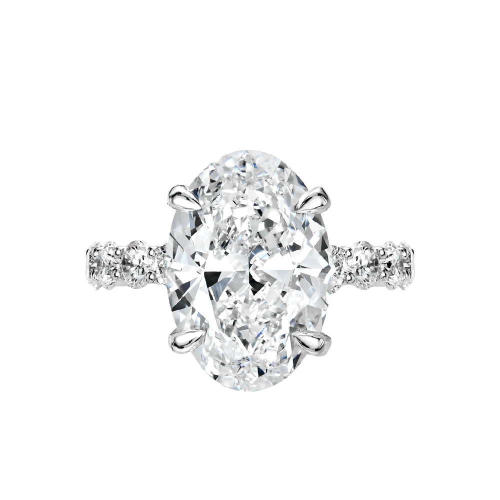 Avi & Co. Oval & Round Cut Diamond Engagement Ring
