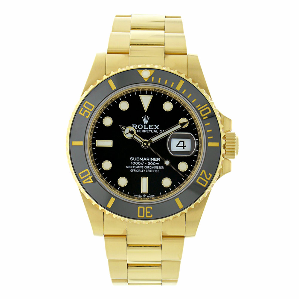 Rolex Submariner 126618LN, Oyster, 18K Yellow Gold, Black Dial 41 mm